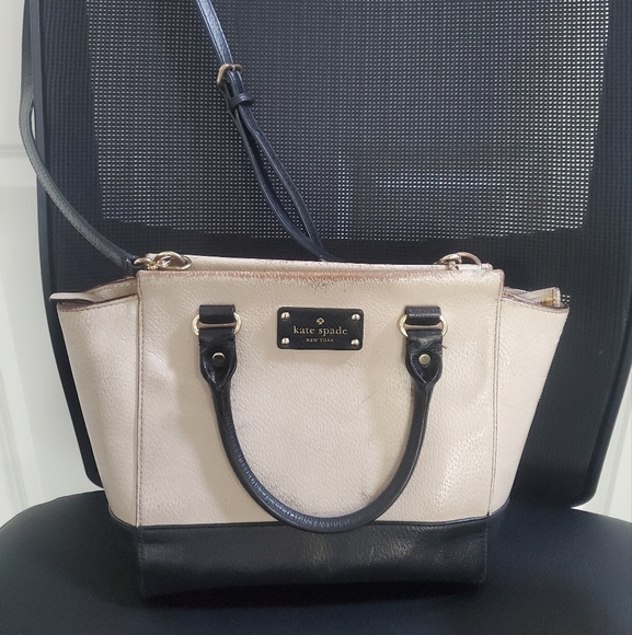 Kate Spade Black and Cream Satchel Handbag - Picture 1 of 9